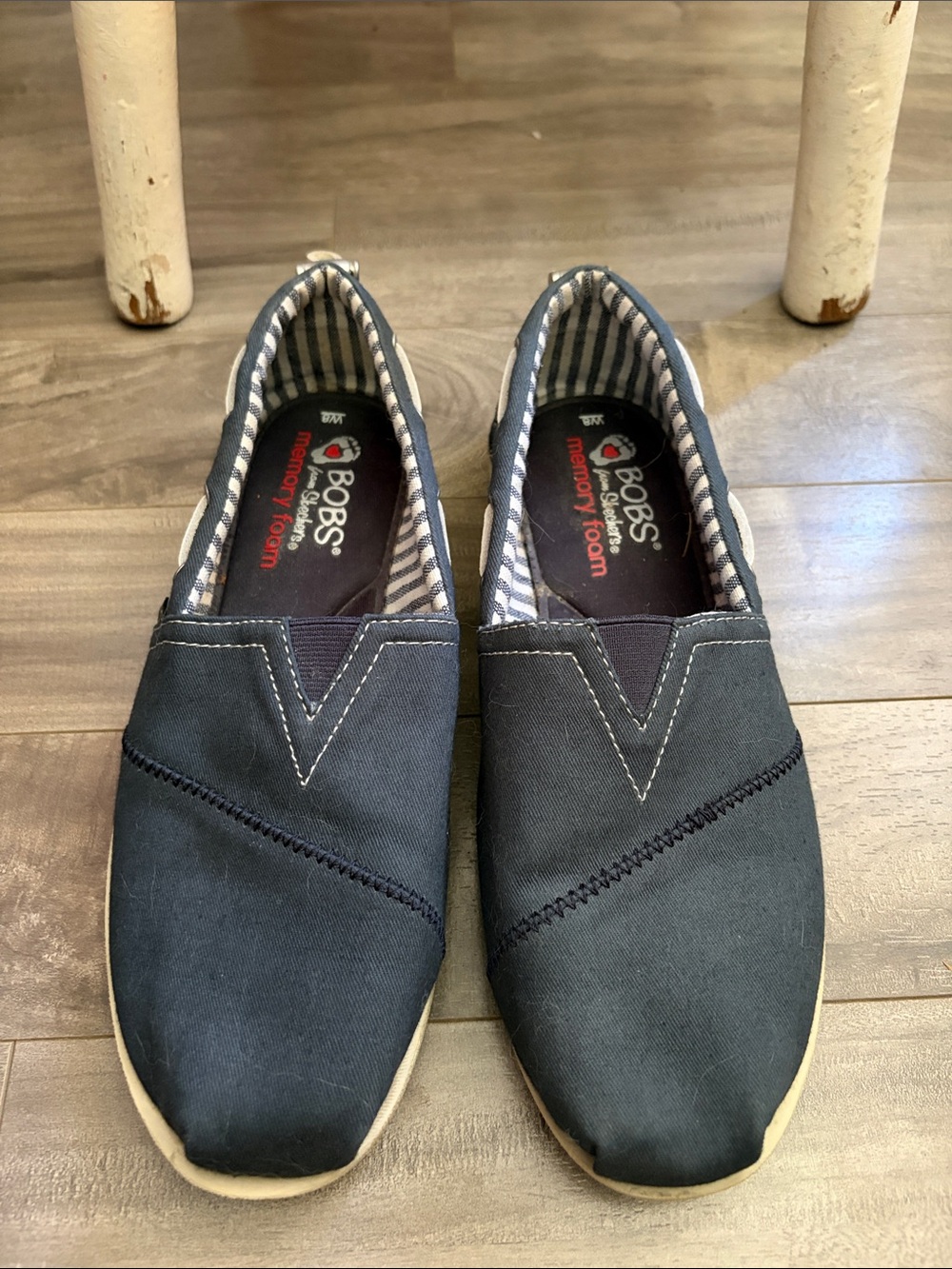 Skechers BOBS Women's Slip-On Loafers in Navy Blue size 8